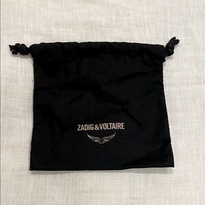 New Zadig & Voltaire Small Black Drawstring Pouch